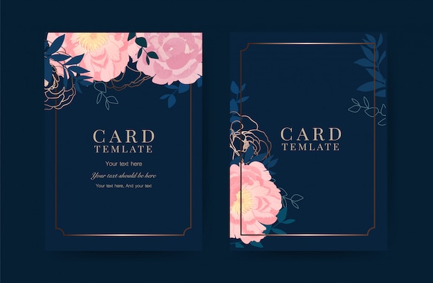 Vector luxury wedding invitation cards template