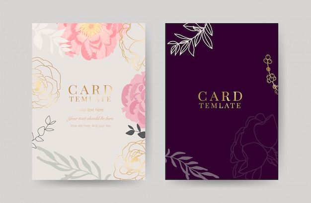 Vector luxury wedding invitation cards template