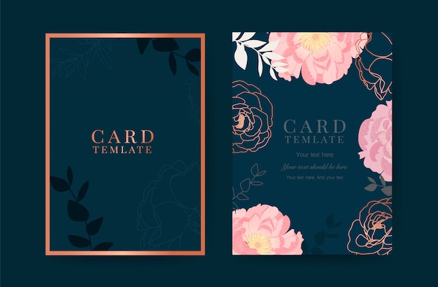 Vector luxury wedding invitation cards template