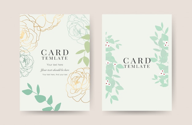 Vector luxury wedding invitation cards template