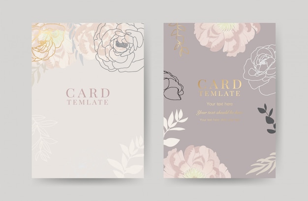 Vector luxury wedding invitation cards template