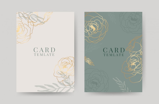 Vector luxury wedding invitation cards template