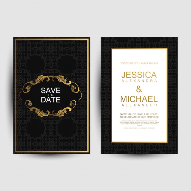 Luxury wedding invitation cards