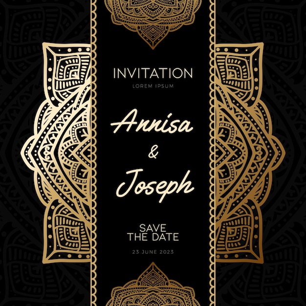 luxury wedding invitation template