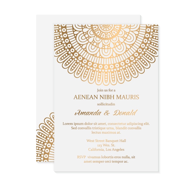 Luxury wedding invitation