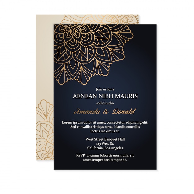 Luxury wedding invitation