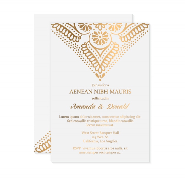 Luxury wedding invitation