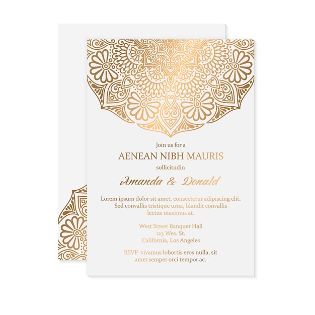 Luxury wedding invitation