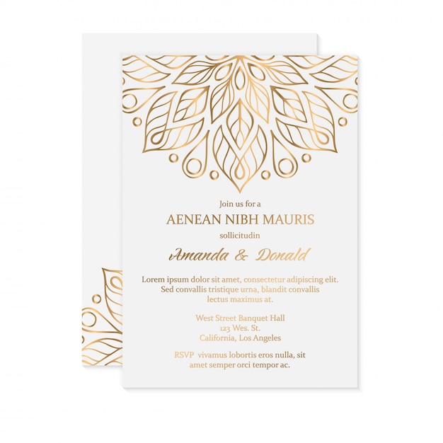 Luxury wedding invitation