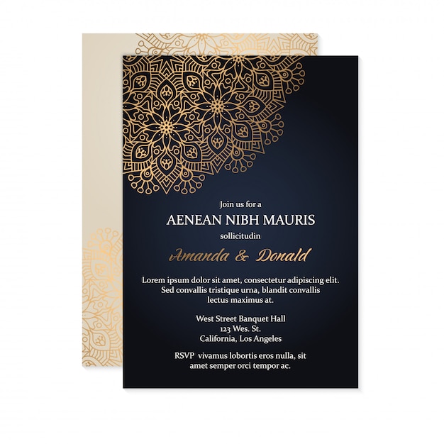 Luxury wedding invitation