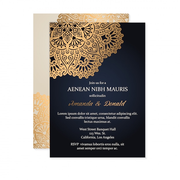 Luxury wedding invitation