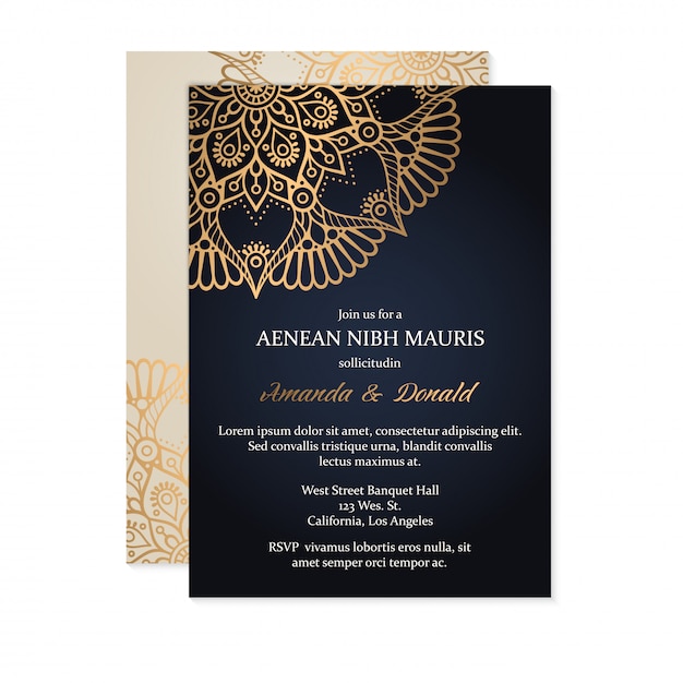 Luxury wedding invitation