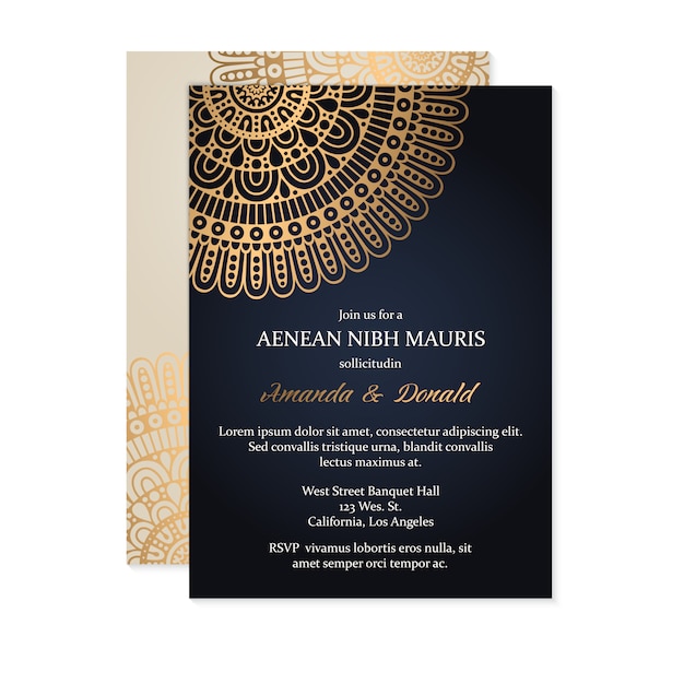 Luxury wedding invitation