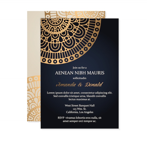 Luxury wedding invitation