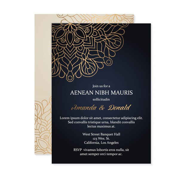 Luxury wedding invitation