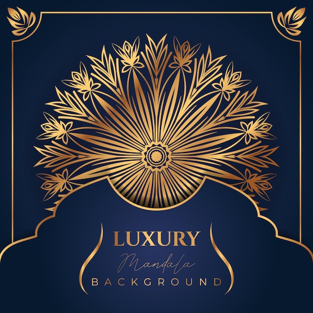 Luxury wedding mandala background premium vector ornamental design