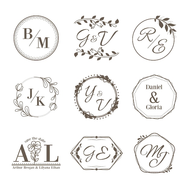 Vector luxury wedding monogram