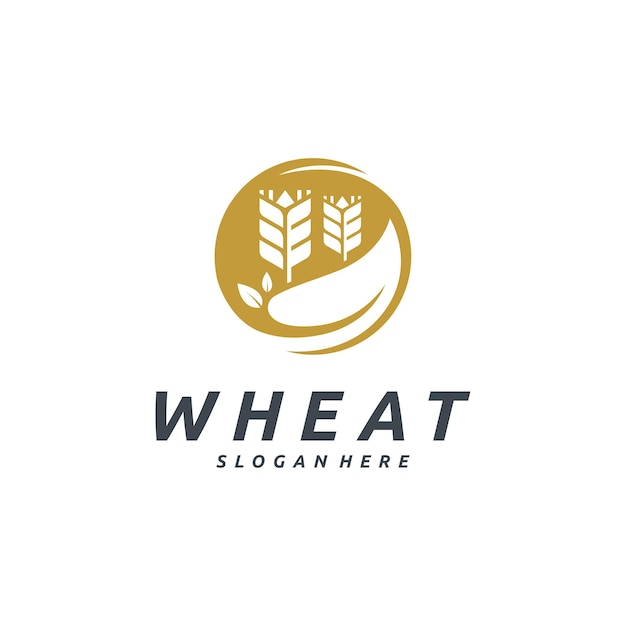 Luxury Wheat logo designs concept vector Wheat Grain Agriculture logo template vector