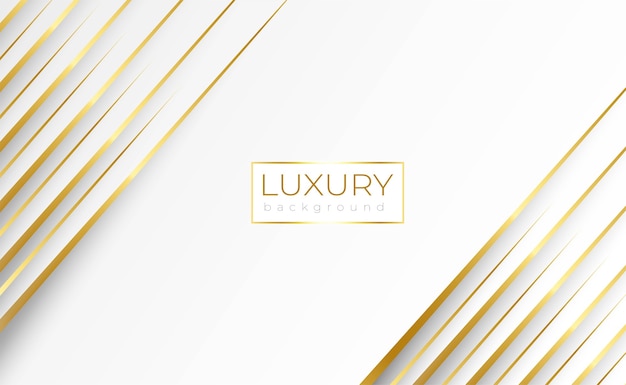 Luxury White Background with Dynamic Gold Line