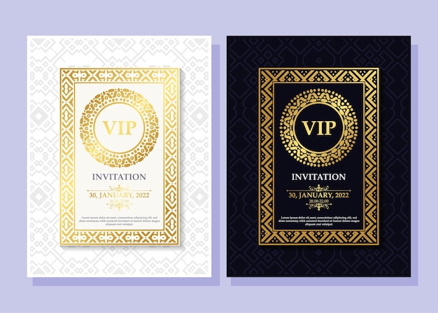 luxury white and black VIP card ornament pattern