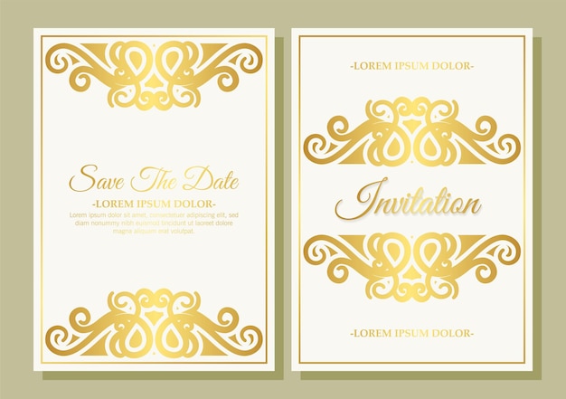 Luxury white decoration invitation cover