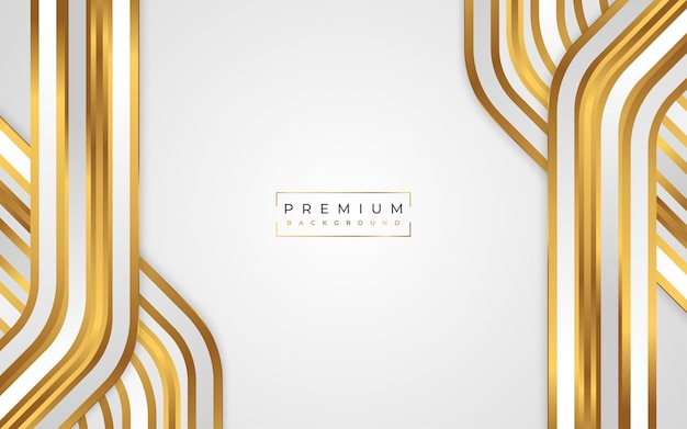 Luxury white and gold background with golden lines and paper cut style premium gray and gold background for award nomination ceremony formal invitation or certificate design