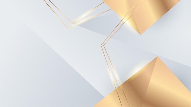 Luxury white and gold background