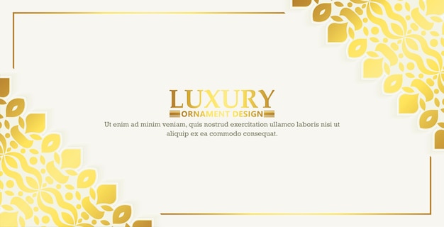 Luxury white and gold ornament pattern background