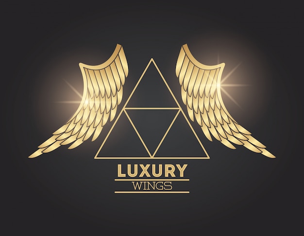 Vector luxury wings emblem