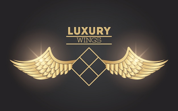 Vector luxury wings emblem