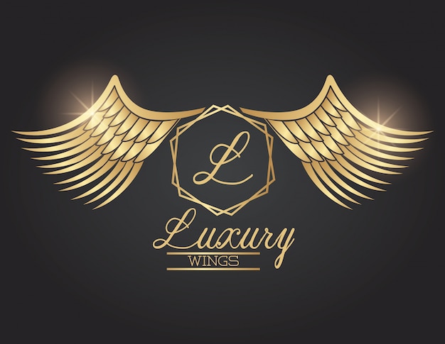 Luxury wings emblem