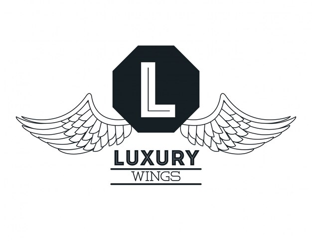 Luxury wings emblem