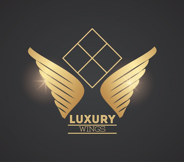 Vector luxury wings emblem