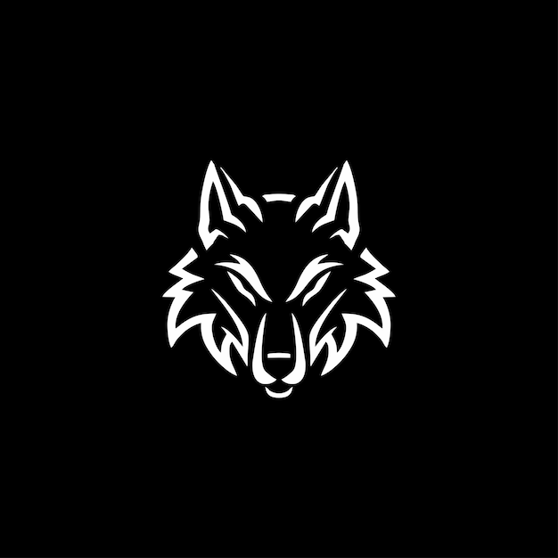 豪華なオオカミの頭のロゴのテンプレート マスコットシンボルVectorのヴィンテージデザインエレメントの要約
