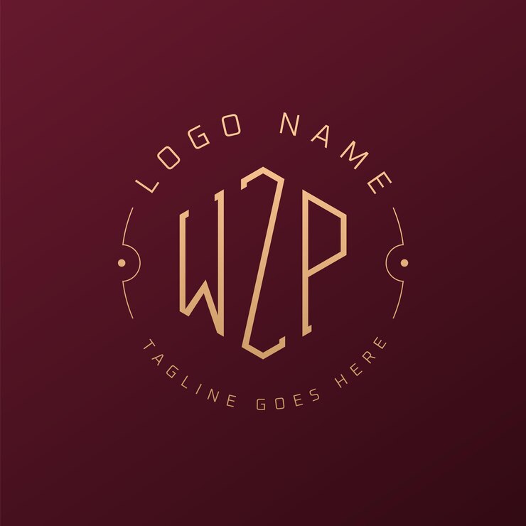 Vector 럭셔리 wzp 로고 디자인 우아한 글자 wzp 모노그램 로고 미니멀리스트 다각형 wzp로고 디자인 템플릿