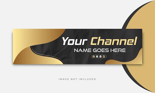 Vector luxury youtube banner and cover design