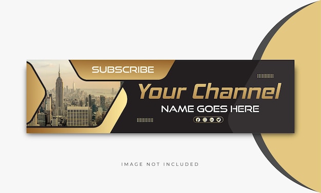 Luxury youtube banner and cover design