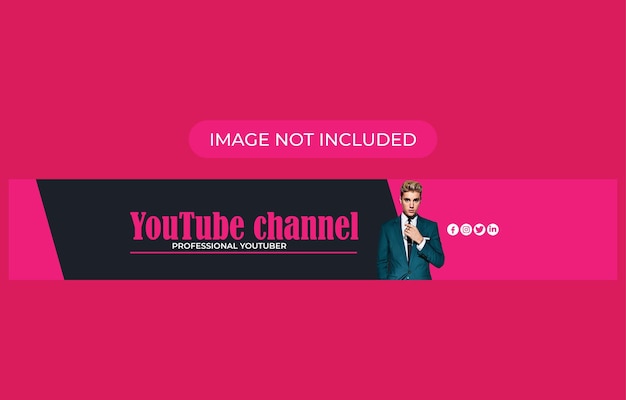 Banner di youtube di lusso e design della copertina