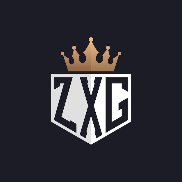Luxury ZXS Logo with Crown Elegant Initials ZXS Letter Logo