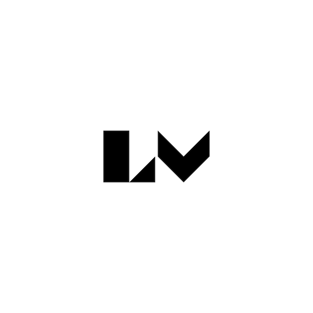 Lv monogram logo ontwerp brief tekst naam symbool monochroom logo alfabet karakter eenvoudig logo