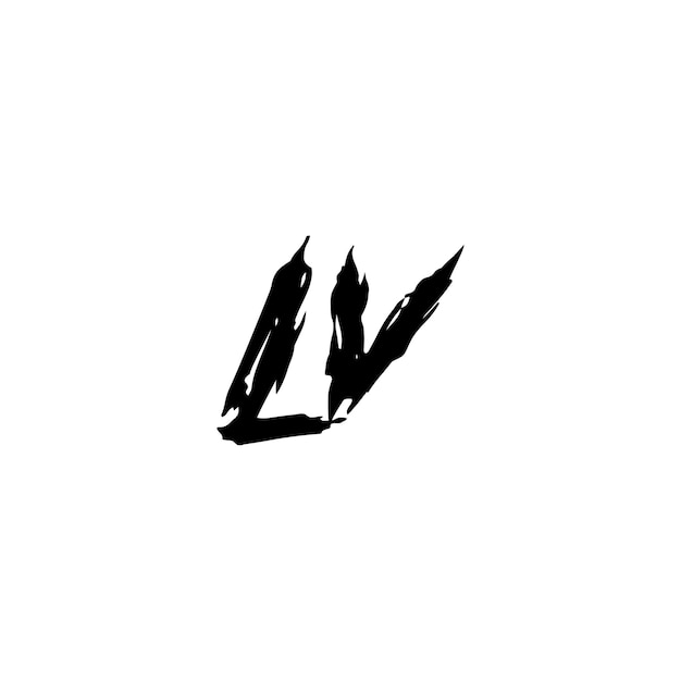 LV monogram logo ontwerp brief tekst naam symbool monochroom logo alfabet karakter eenvoudig logo