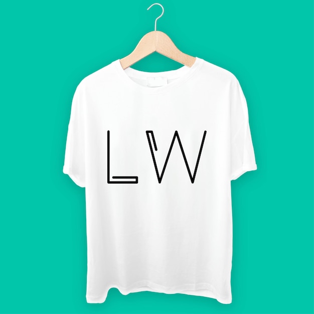 LW white tshirt design