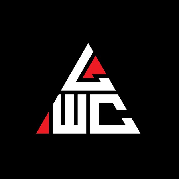 lwc triangle letter logo design with triangle shape lwc triangle logo design monogram lwc triangle vector logo template with red color lwc triangular logo simple elegant and luxurious logo