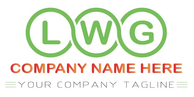 Vector lwg brief logo ontwerp