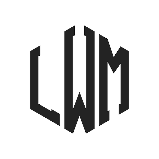 Дизайн логотипа LWM Первоначальная буква LWM Монограмма Логотип с использованием шестиугольной формы