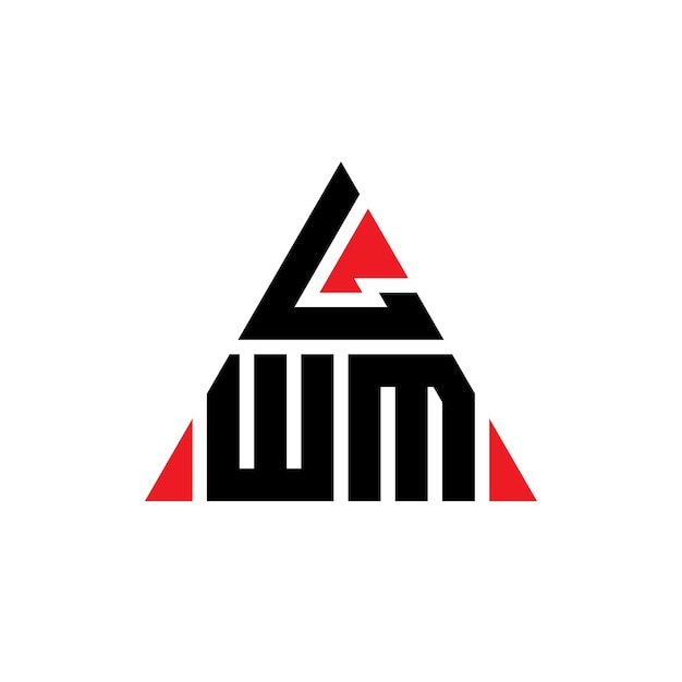 lwm triangle letter logo design with triangle shape lwm triangle logo design monogram lwm triangle vector logo template with red color lwm triangular logo simple elegant and luxurious logo