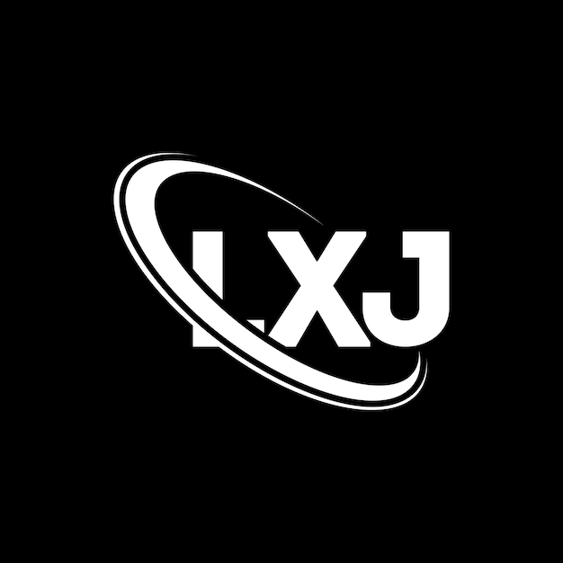 ベクトル lxj ロゴ lxj 字母 lxj lxj 手紙 ロゴデザイン イニシャル lxjロゴ 円と大文字のモノグラム ロゴ 技術ビジネスと不動産ブランドのlxjタイポグラフィー