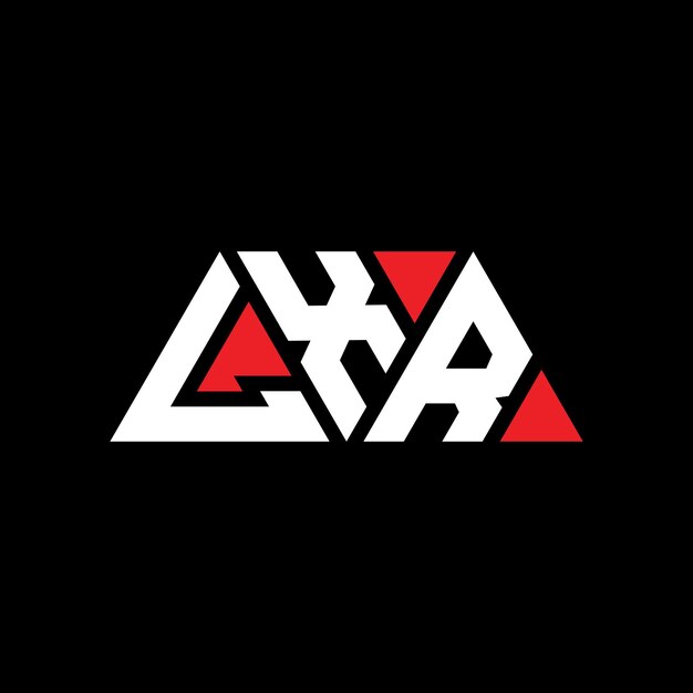 lxr triangle letter logo design with triangle shape lxr triangle logo design monogram lxr triangle vector logo template with red color lxr triangular logo simple elegant and luxurious logo lxr