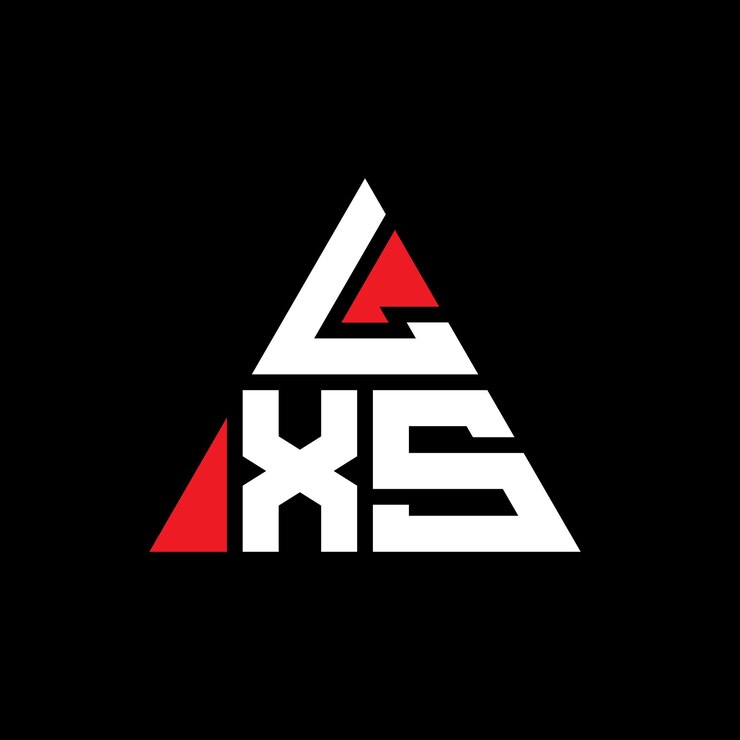 Vector lxs triangle letter logo design with triangle shape lxs triangle logo design monogram lxs triangle vector logo template with red color lxs triangular logo simple elegant and luxurious logo