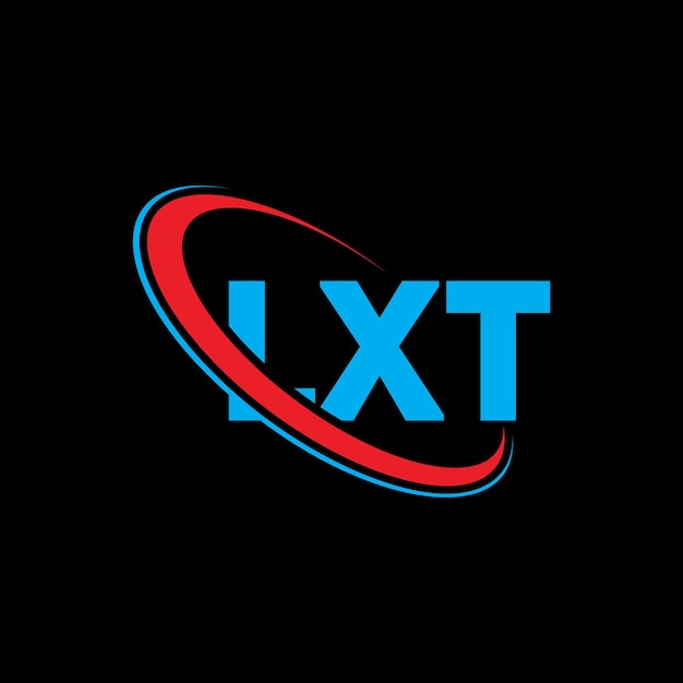 벡터 lxt 로고 lxt 글자 lxt 문자 로고 디자인 lxt 이니셜, 원과 대문자 모노그램 로고, 기술 비즈니스 및 부동산 브랜드를 위한 lxt 타이포그래피